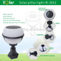 Baixo custo CE ao ar livre solar powered LED pilar light(JR-2012)